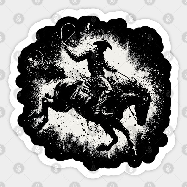 Rodeo Cowboy Rider Sticker by Mi Bonita Designs